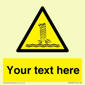 Custom warning artificial waterfall